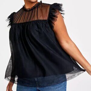 On 34th for Macy's Tulle Ruffles Party Top